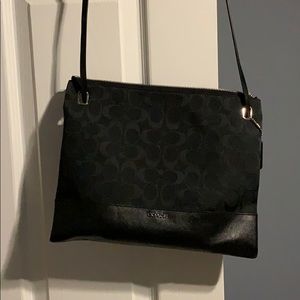 Black Coach bag and coach wallet
